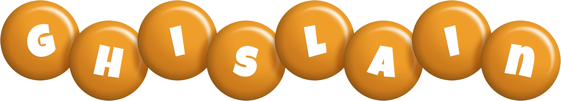Ghislain candy-orange logo