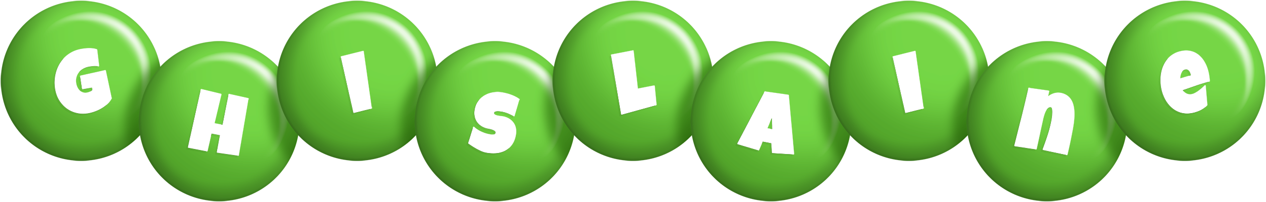Ghislaine candy-green logo
