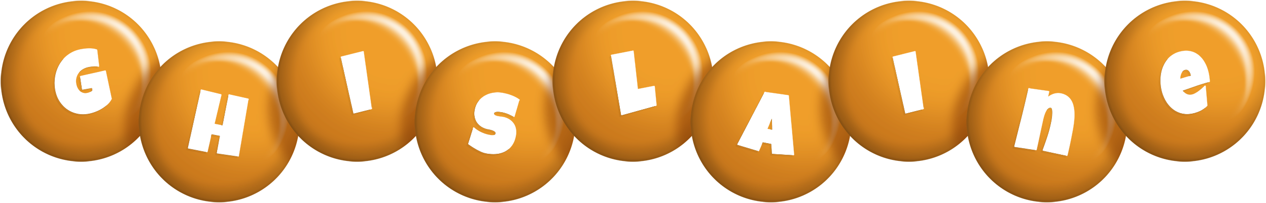 Ghislaine candy-orange logo