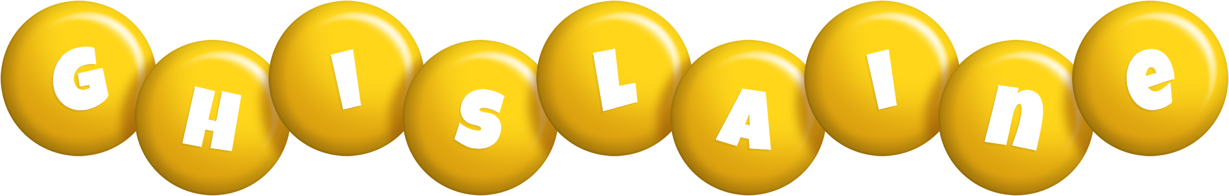 Ghislaine candy-yellow logo