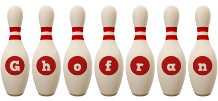 Ghofran bowling-pin logo