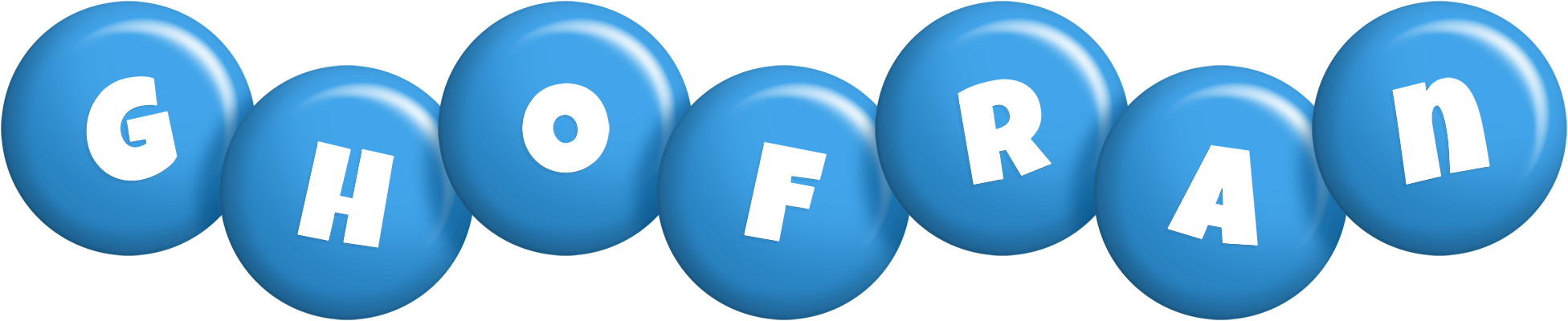 Ghofran candy-blue logo