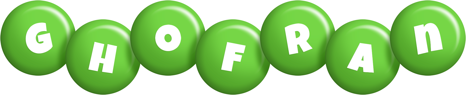 Ghofran candy-green logo