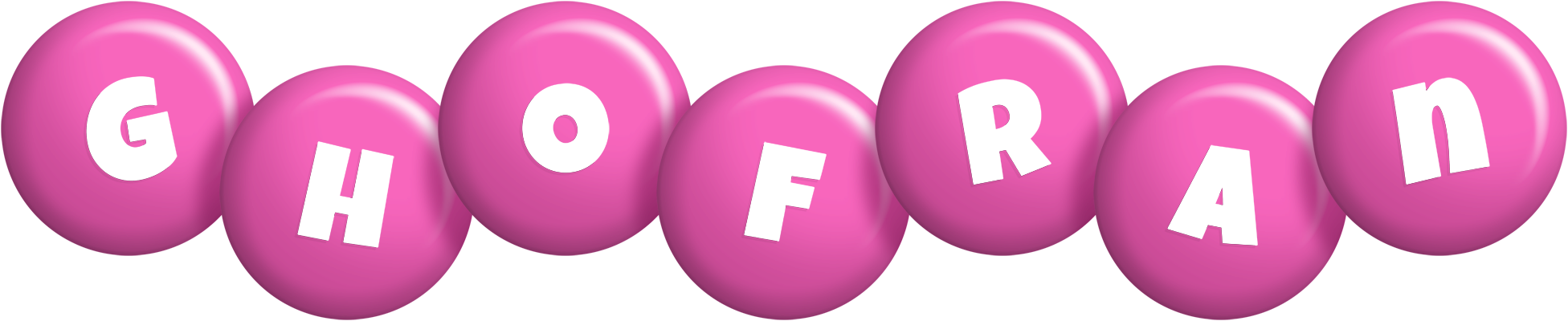 Ghofran candy-pink logo