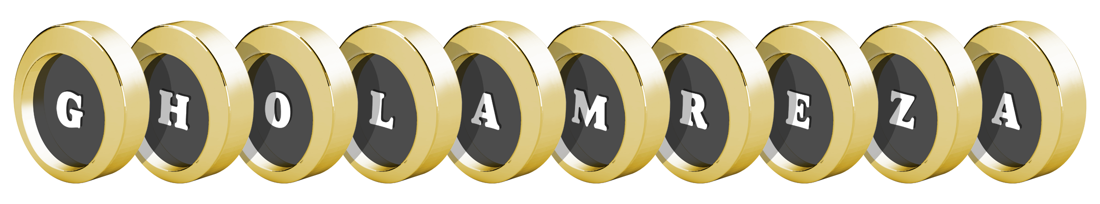 Gholamreza gold logo