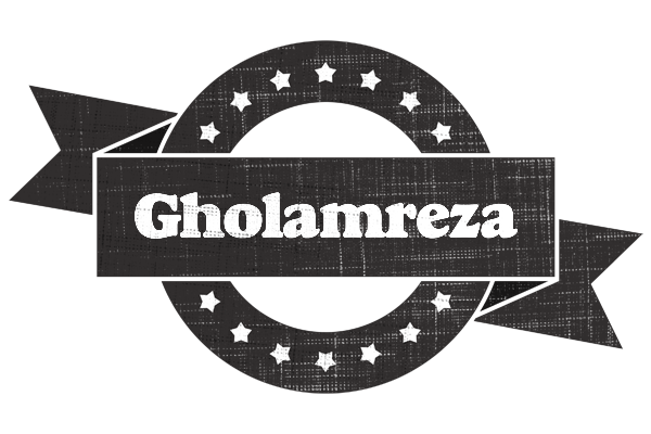 Gholamreza grunge logo