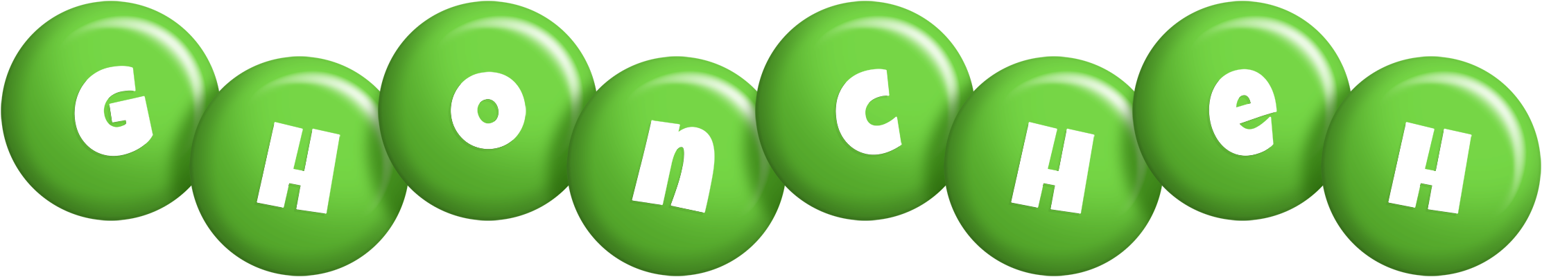 Ghoncheh candy-green logo