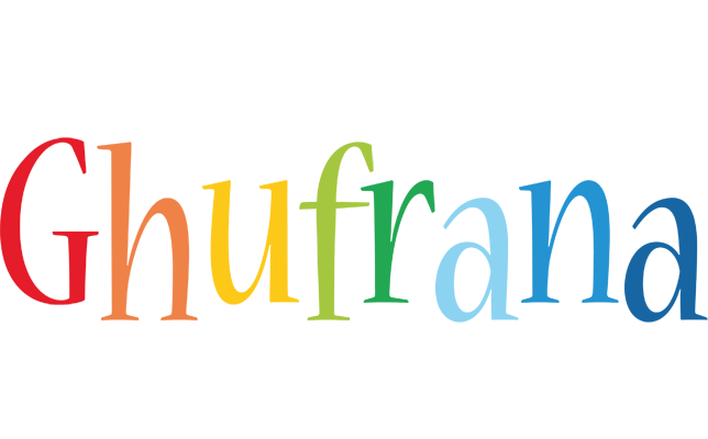 Ghufrana birthday logo