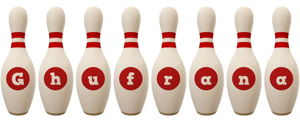 Ghufrana bowling-pin logo
