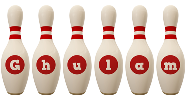 Ghulam bowling-pin logo