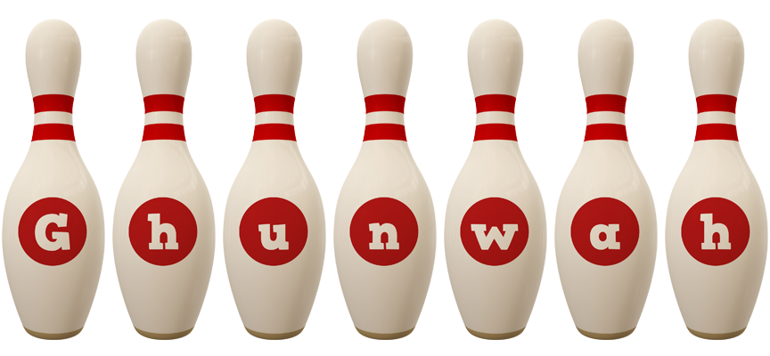 Ghunwah bowling-pin logo