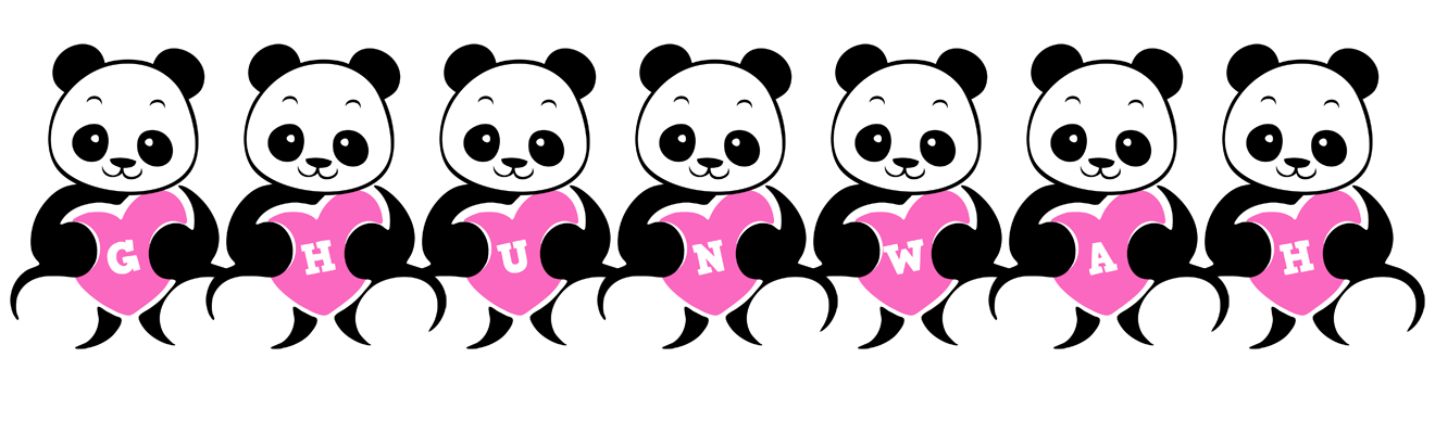 Ghunwah love-panda logo