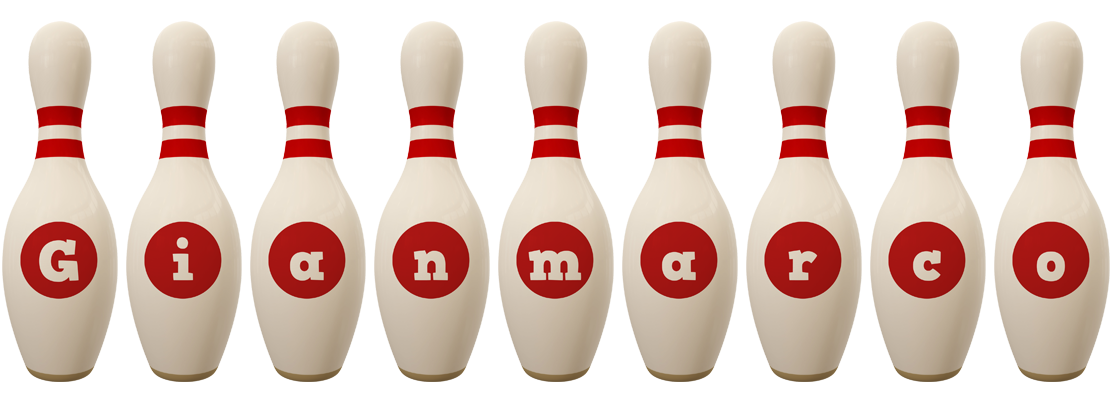 Gianmarco bowling-pin logo