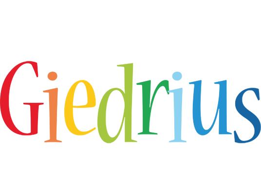 Giedrius birthday logo
