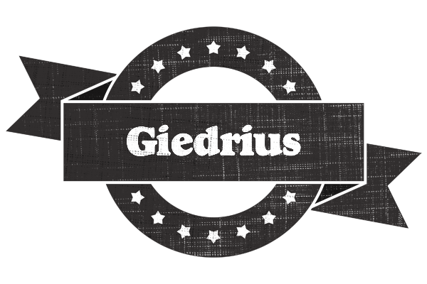Giedrius grunge logo