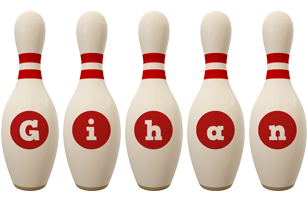 Gihan bowling-pin logo