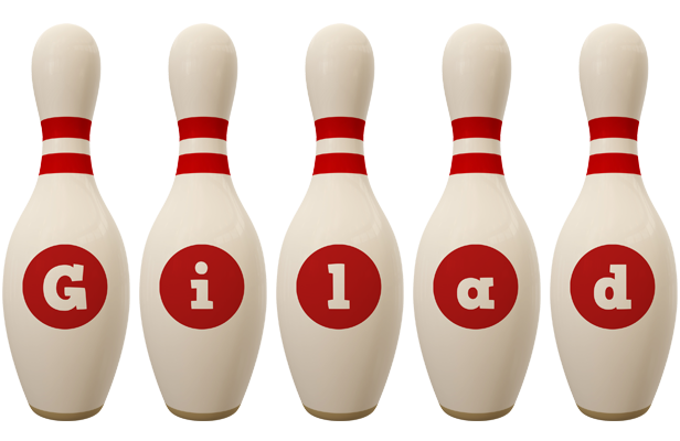 Gilad bowling-pin logo