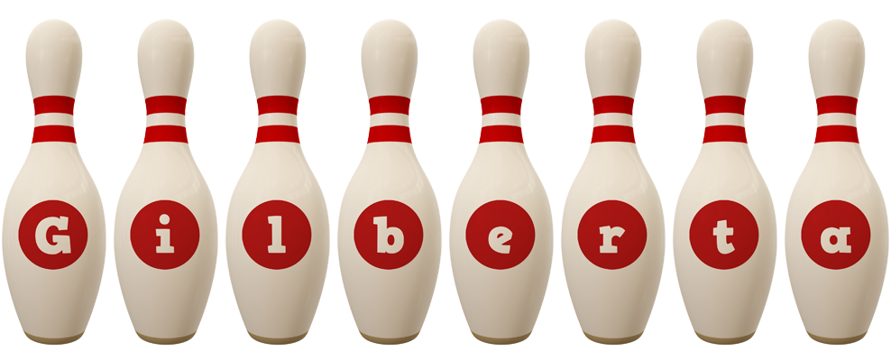 Gilberta bowling-pin logo