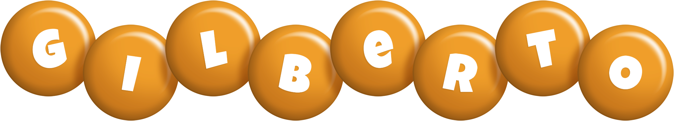 Gilberto candy-orange logo