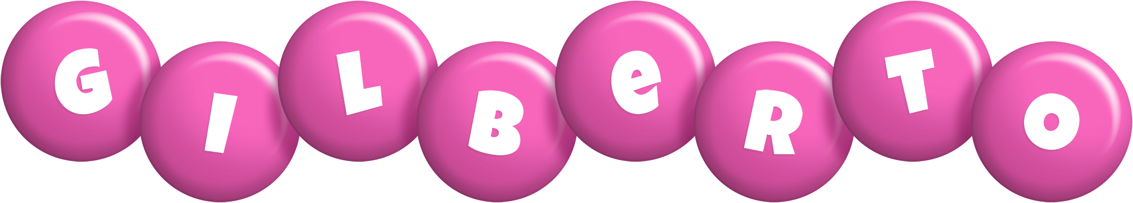 Gilberto candy-pink logo