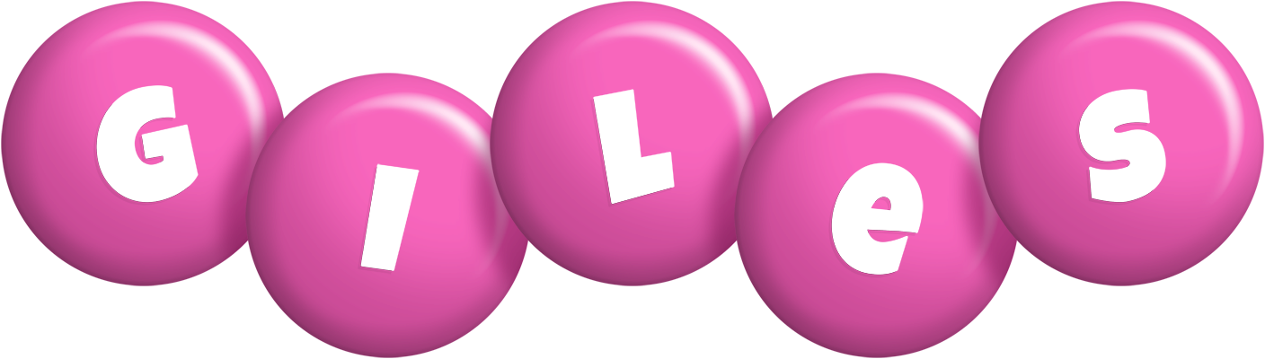 Giles candy-pink logo