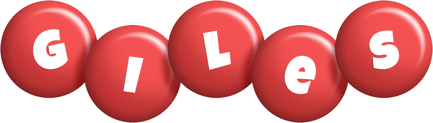 Giles candy-red logo