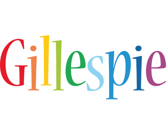 Gillespie birthday logo