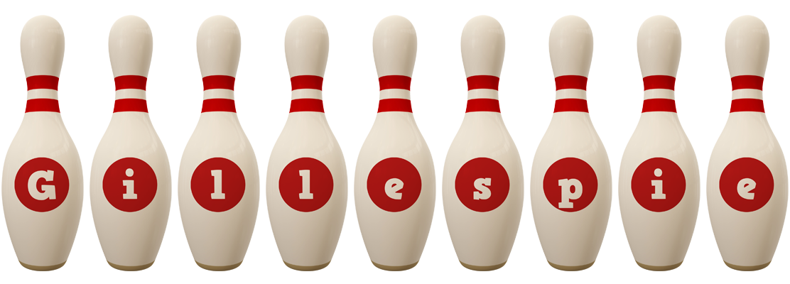 Gillespie bowling-pin logo