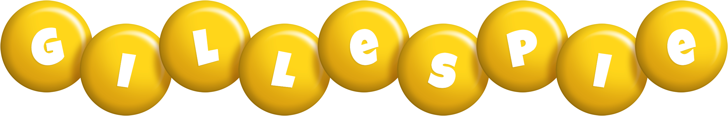 Gillespie candy-yellow logo