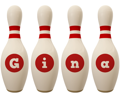 Gina bowling-pin logo