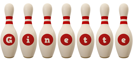 Ginette bowling-pin logo