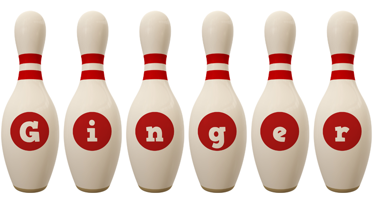 Ginger bowling-pin logo