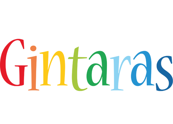 Gintaras birthday logo