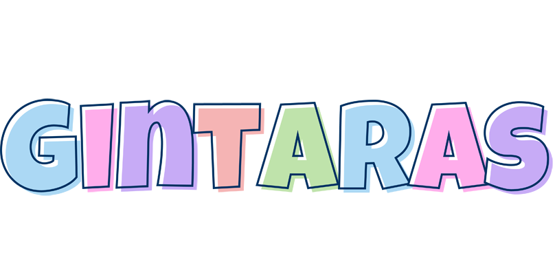 Gintaras pastel logo
