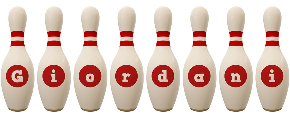 Giordani bowling-pin logo