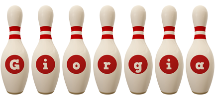 Giorgia bowling-pin logo