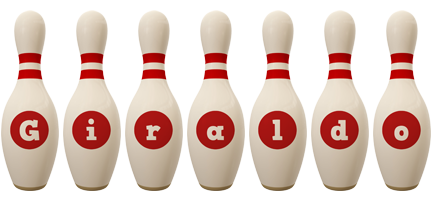 Giraldo bowling-pin logo