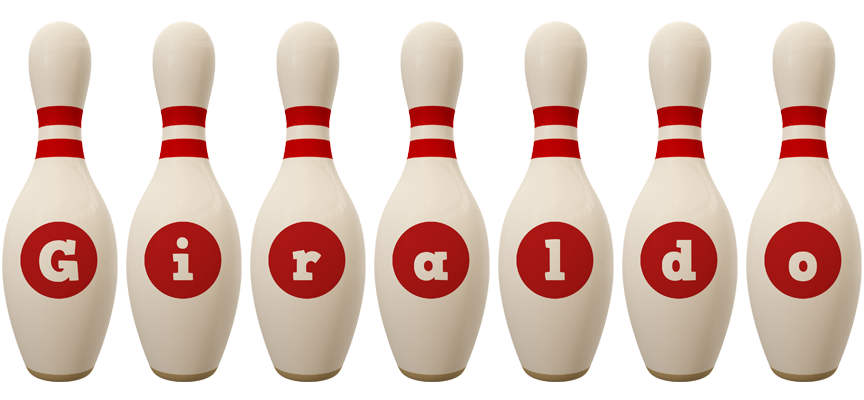 Giraldo bowling-pin logo
