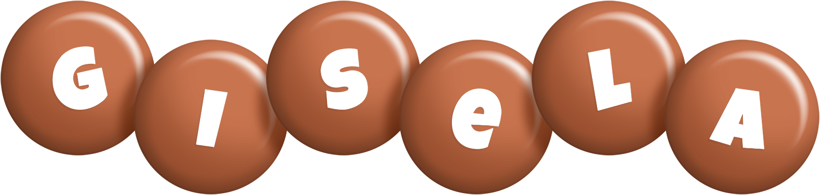 Gisela candy-brown logo