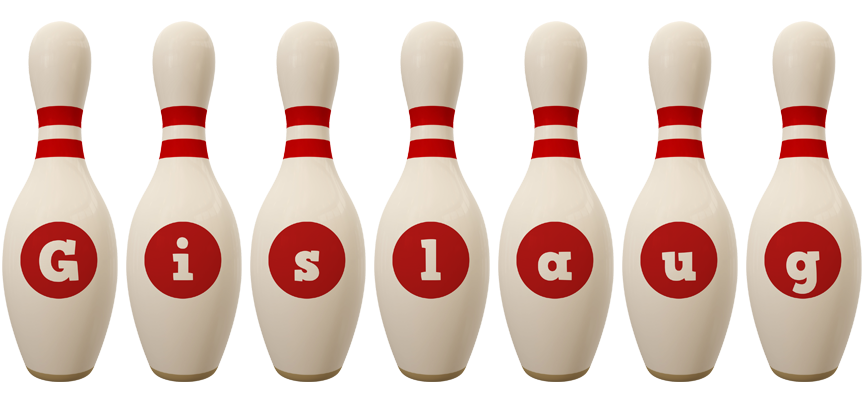 Gislaug bowling-pin logo