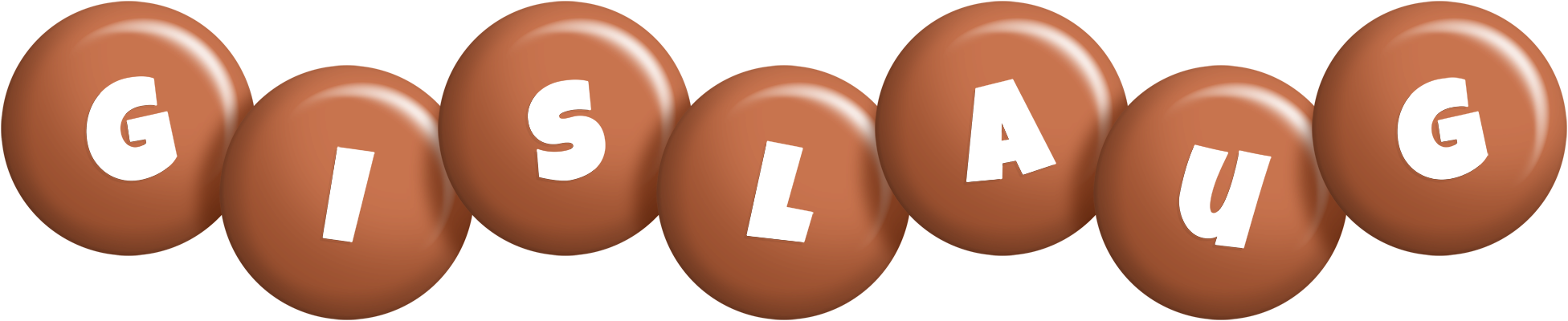 Gislaug candy-brown logo