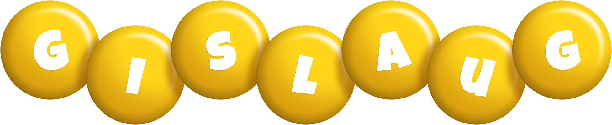 Gislaug candy-yellow logo