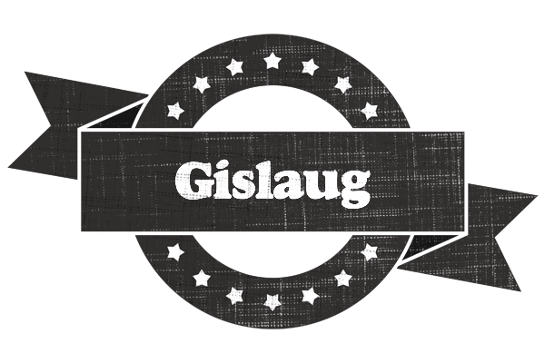 Gislaug grunge logo