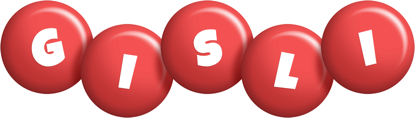 Gisli candy-red logo