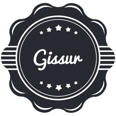 Gissur badge logo