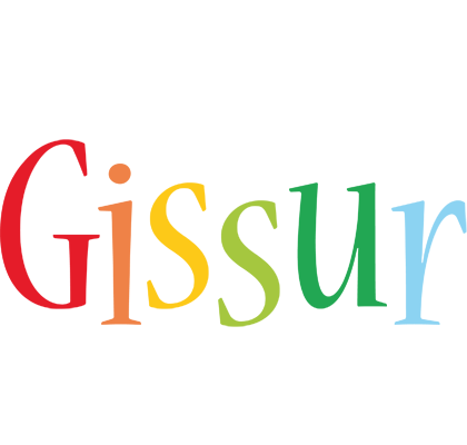Gissur birthday logo