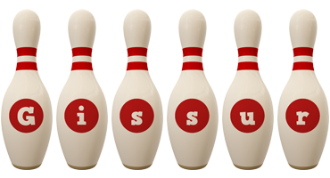 Gissur bowling-pin logo