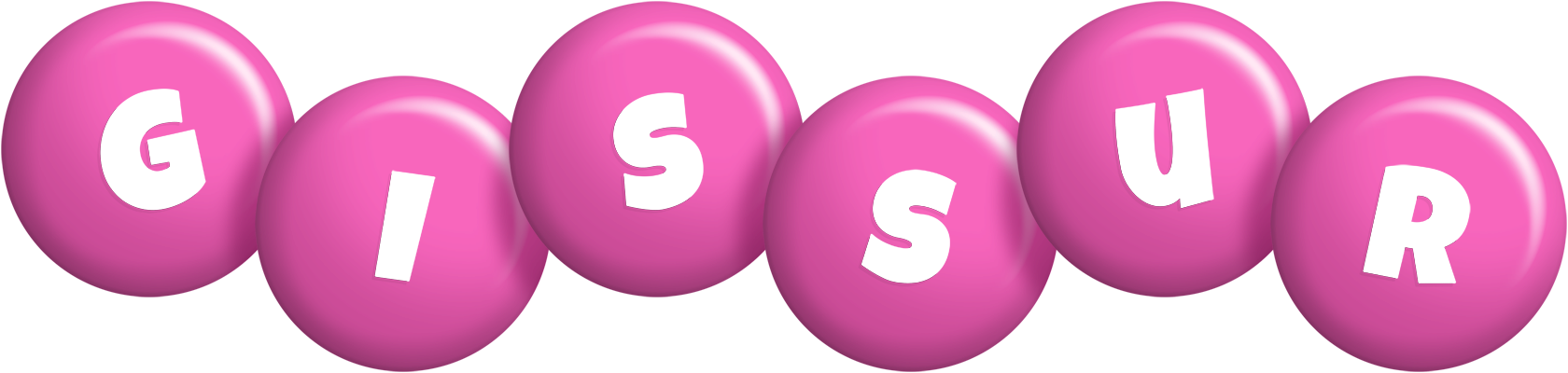 Gissur candy-pink logo