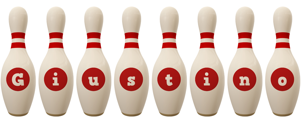 Giustino bowling-pin logo