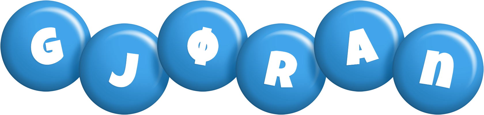 Gjøran candy-blue logo